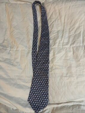 Nicole Miller vintage 1997 Classic Blue Patterned Men’s Tie (#21)